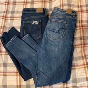 Lot of 2 American eagle super high rise jegging